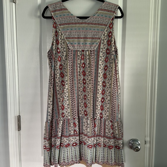 Style & Co Boho V-neck Sleeveless Dress, Size XL, lined with ruffles - Picture 5 of 9